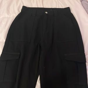 Black cargo flap pocket side jeans , size 30